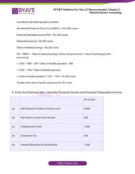 Ncert Solution For Class 12 Economics Chapter 2 National Income Accounting Download Pdf