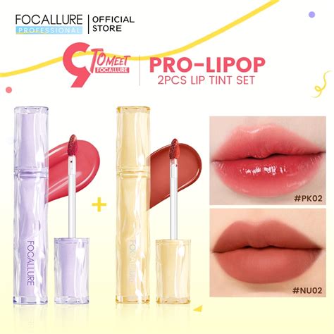 Focallure Th Anniversary Pro Lipop Pcs Watery Lip Tint Set Matte