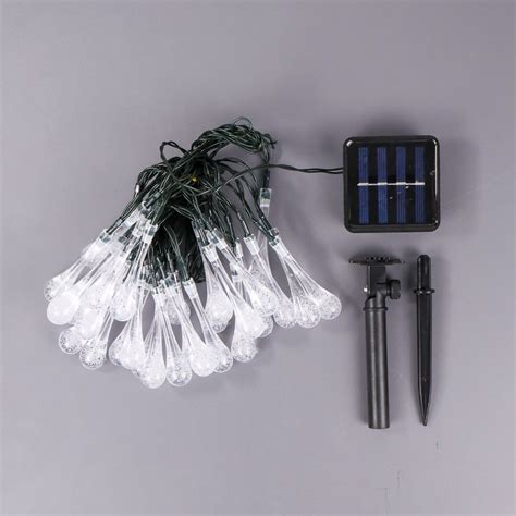 Taffled Lampu Hias String Lights Raindrop Solar Led M Warm White