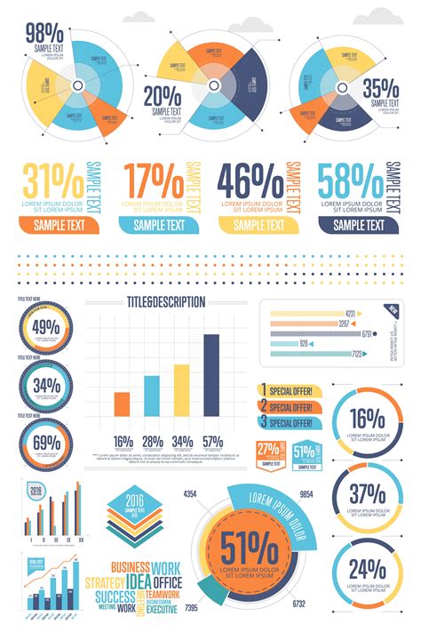 Business Infographics Set With Different Diagram Download Free