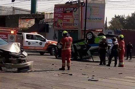 Patrulla De La SSC Choca Y Vuelca En Inmediaciones Del Bulevar