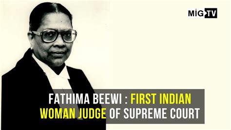 Remembering Fathima Beevis Legacy Indias First Female Supreme Court