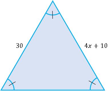 Given The Equilateral Triangle Below Find The Value Of X Homework