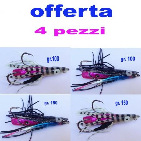 Kit 4 Jig Spinning Esca Mare Artificiali Vertical Jigging