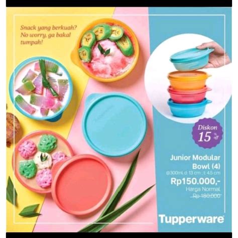 Jual Junior Modular Bowl Tupperware Bowl Tupperware Ml Shopee