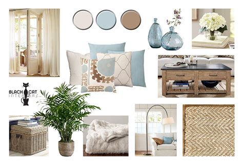 Moodboard Coastal Living Room Online Interior Design Moodboard Etsy