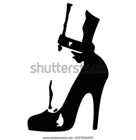 Fashionably High Black Six Inch Heels Stock Vector Royalty Free 2037846929 Shutterstock