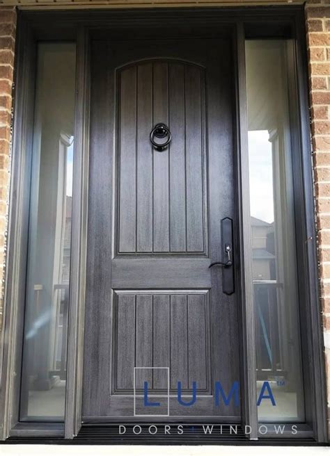 Fiberglass Entry Door With Privacy Glass Sidelites ☑️ Luma