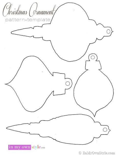 Semi Handmade Paper Christmas Ornaments Christmas Ornament Template