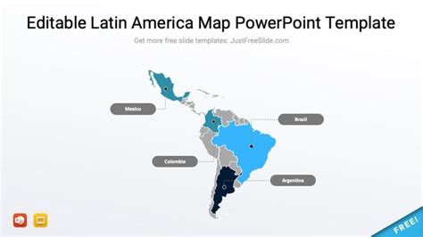 Free Americas Map Infographics For Powerpoint Google Slides