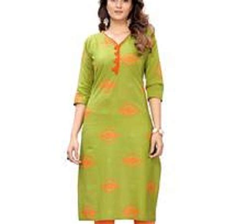 Beautiful Elegant And Colorful Green C And Orange Fancy Ladies Kurti Decoration Material Beads