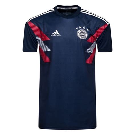 Bayern München Training T Shirt Pre Match Navy Weiß Kinder