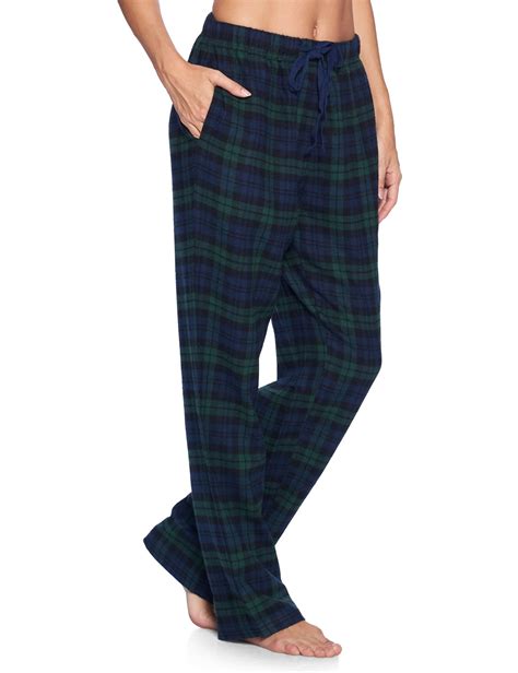 Ashford And Brooks Womens Luxurious Flannel Plaid Pj Sleepwear Bottoms