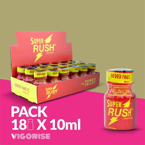 Pack Com 18 Super Rush 10ml Vigorise Grossita Poppers B2b