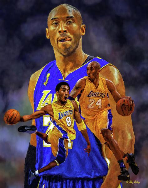 Kobe Bryant Los Angeles Lakers La Art Nba Basketball Art 8x10 48x36 Art