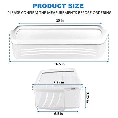 Upgraded W Refrigerator Door Shelf Bin Compatible With