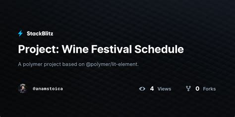 Project Wine Festival Schedule StackBlitz