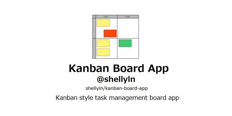 GitHub Shellyln Kanban Board App Kanban Style Task Management Board App