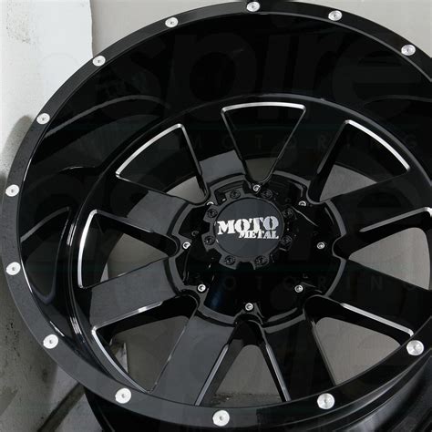 One 18x12 Moto Metal Mo962 8x180 44 Black Milled Wheels Rims Wheels