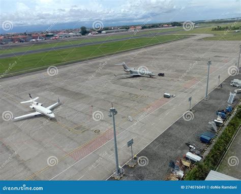 Landscape Airport Jet Aircraft Apron Parking Editorial Stock Image