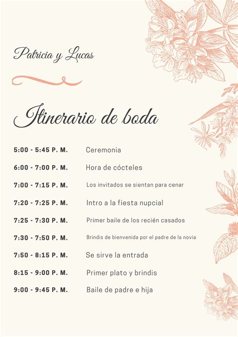 Diseña un protocolo de matrimonio personalizado gratis Canva