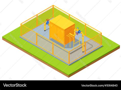 Isometric Valves And Piping Communications Stop Vector Image