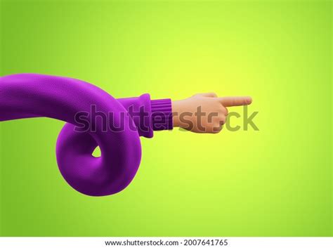 3d Render Cartoon Character Spiral Hand Stock Illustration 2007641765