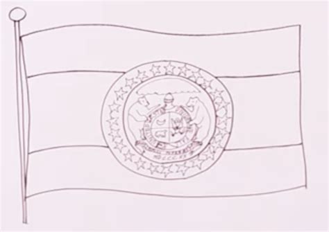 How To Draw Missouri State Flag Usa