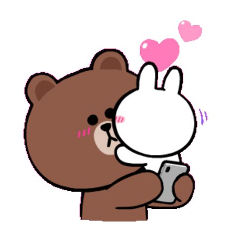 Cony Loves Brown Kiss Cony Love Kiss Cute Cony Loves Brown Kiss