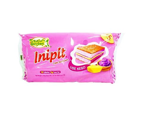 Lemon Square Inipit Cake Sandwhich Ube Keso 10 Packs X 23g 230g