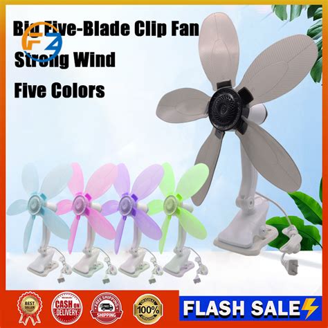 Fz 5 Blends4 Blends Fan Home Electric Fan W Clip Clover Fan Anti