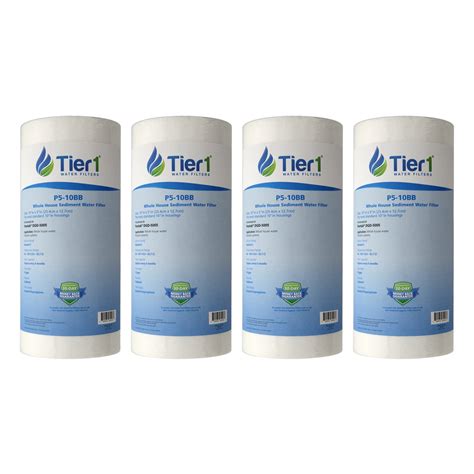 Tier1 5 Micron 10 Inch X 45 Inch 4 Pack Spun Wound Polypropylene