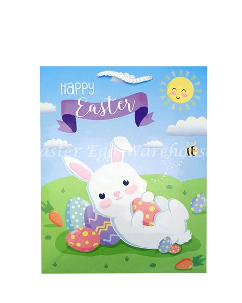 Easter Large T Bag Happy Easter Blue 255 X 31cm