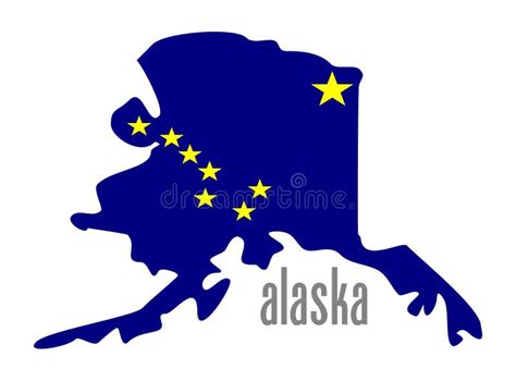 State Of Alaska Outline Stock Vector Illustration Of United