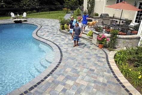 Pool Deck With Richcliff And Courstone Paver By Unilock Photos