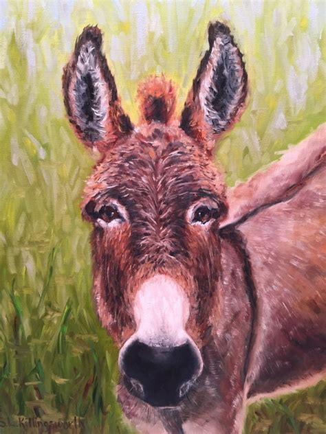 Items Similar To Donkey Oil Painting By Sue Killingsworth Original