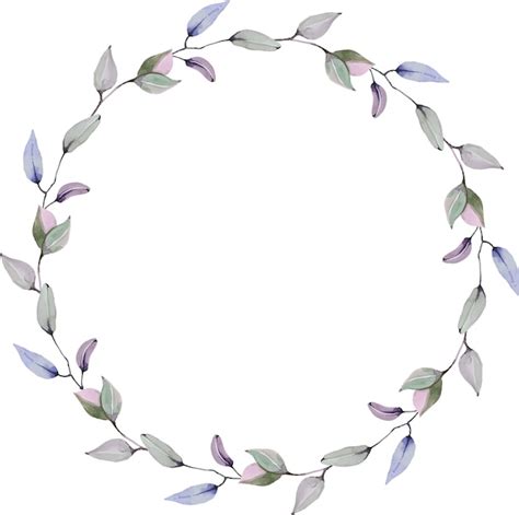 Premium Vector Floral Watercolour Circle Wreath