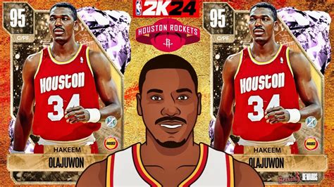 PINK DIAMOND HAKEEM OLAJUWON DEBUT NBA 2k24 Myteam Stacking MT For