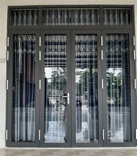 Top 19 mẫu cửa kính cường lực đẹp nhất khung nhôm gỗ inox 2023