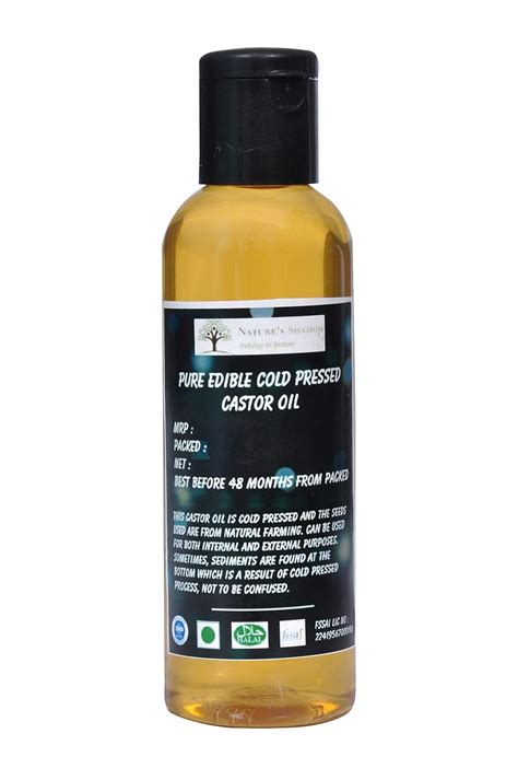 Buy Natures Shadow Cold Pressed Edible Castor Oil For Cooking