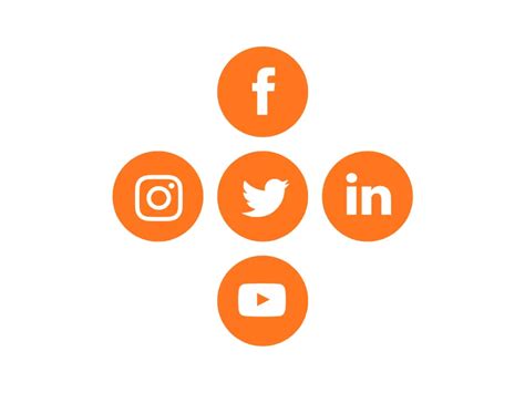 Orange Social Media Icon PNG vector in SVG, PDF, AI, CDR format