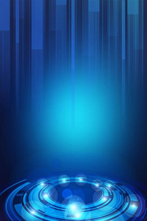 Blue Minimalistic Technology Poster Background