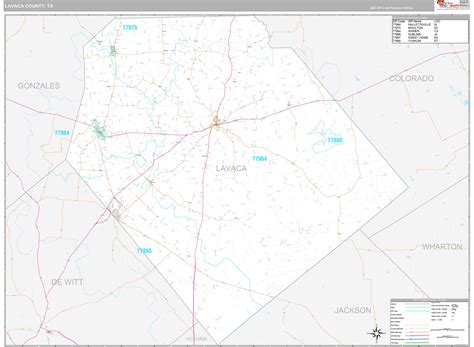 Lavaca County Tx Wall Map Premium Style By Marketmaps Mapsales