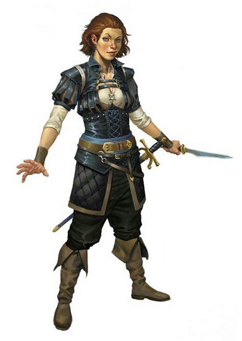 Female Rogue Pathfinder Pfrpg Dnd Dandd D20 Fantasy Character