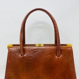 Beautiful Vintage S Tan Handbag With Suede Interior Made In