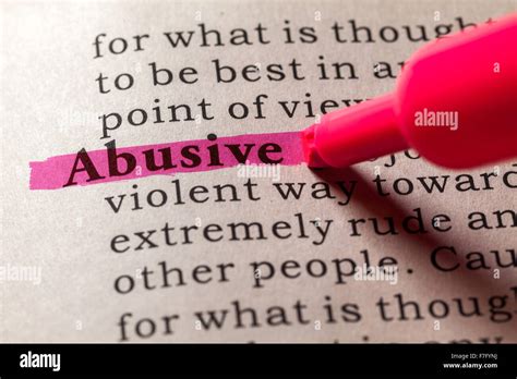 abusive  res stock photography  images alamy