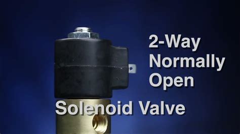 How A 2 Way Normally Open Solenoid Valve Operates Youtube