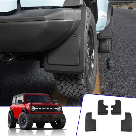 Rongtaod Fit 2021 2022 2023 Ford Bronco Mud Flaps 2 Door 4 Door No