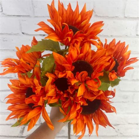 Orange Sunflower Bush - Kelea's Florals