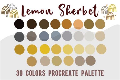 Procreate Color Palette Lemon Sherbet Graphic By Chubby Design